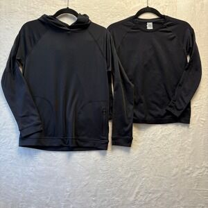 Zella Activewear Set‎ Hoodie Pullover Thumb Hole Black XL(14/16) Kids